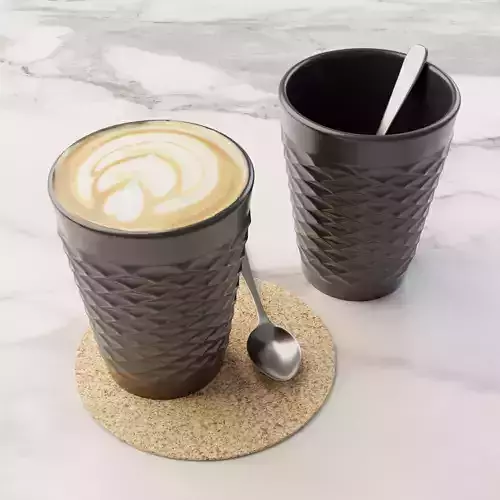 Cafe Latte Cup 3D model