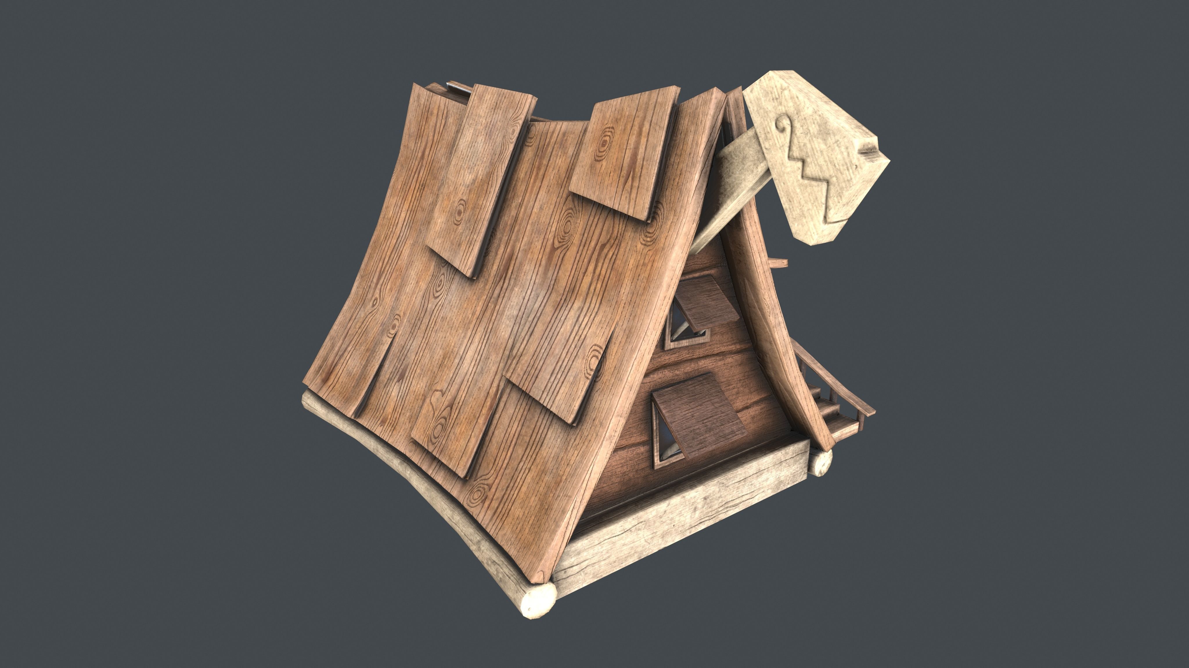 Viking House 3D model_4