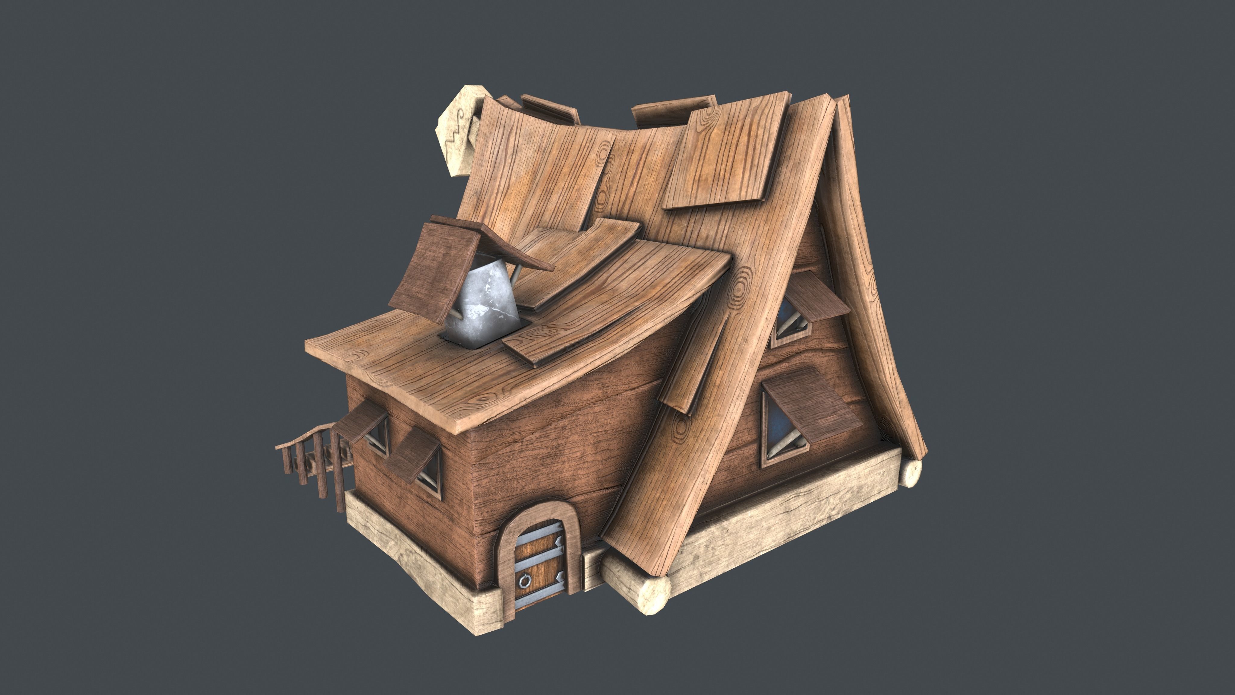 Viking House 3D model_3