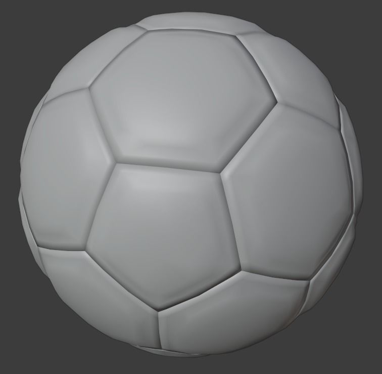 Soccer Ball with  and without Stitching Low-poly 3D model_3