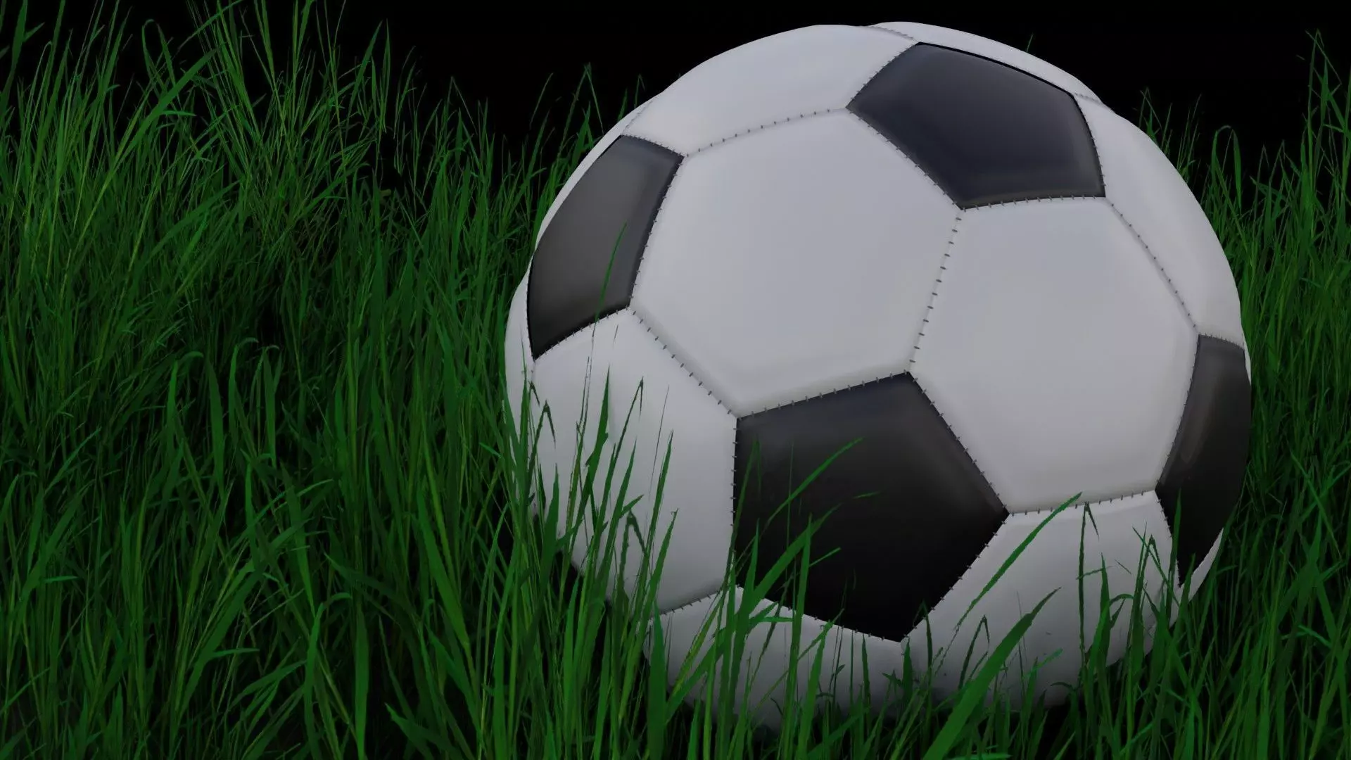 Soccer Ball with  and without Stitching Low-poly 3D model_0