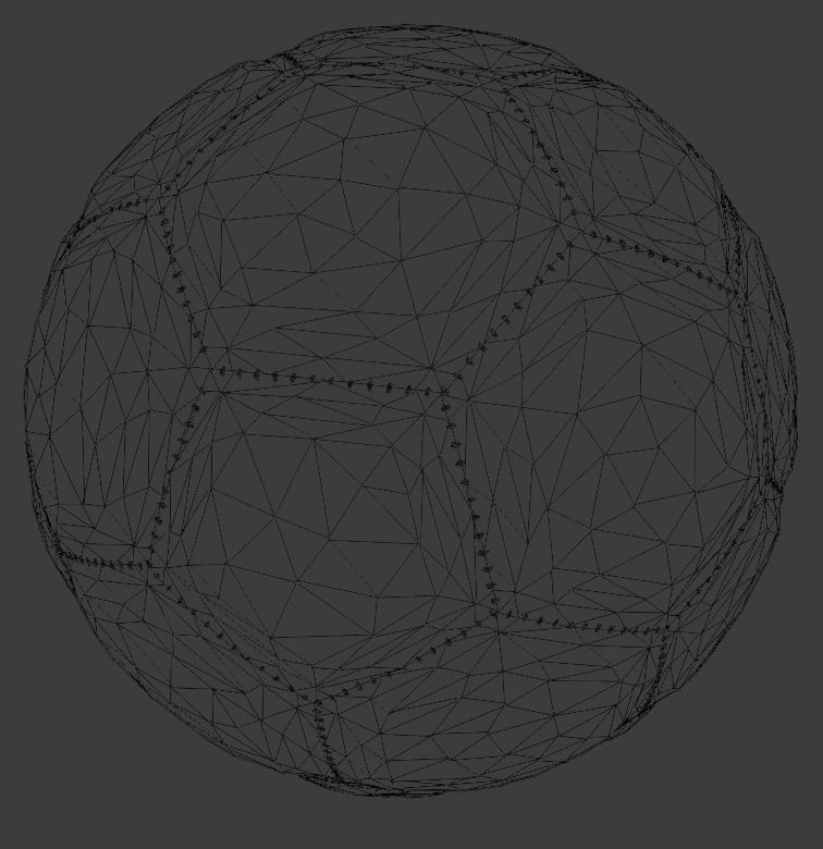 Soccer Ball with  and without Stitching Low-poly 3D model_6