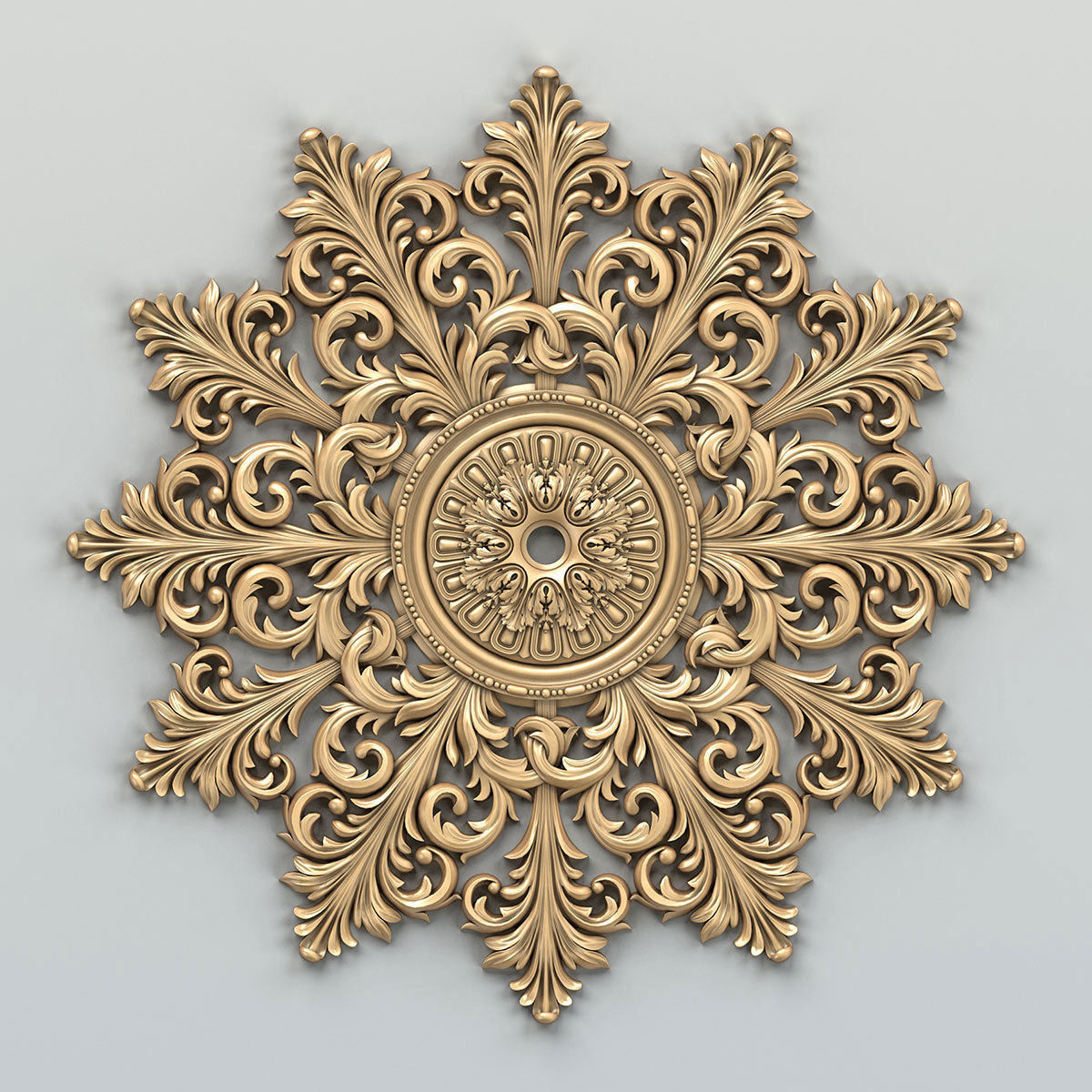 Round rosette 027 3D model_1