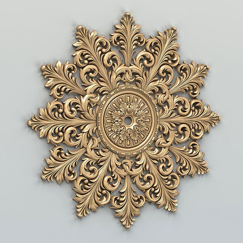 Round rosette 027 3D model