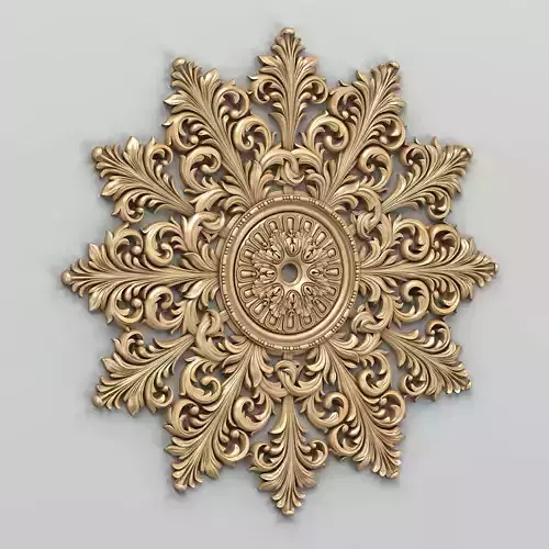 Round rosette 027 3D model