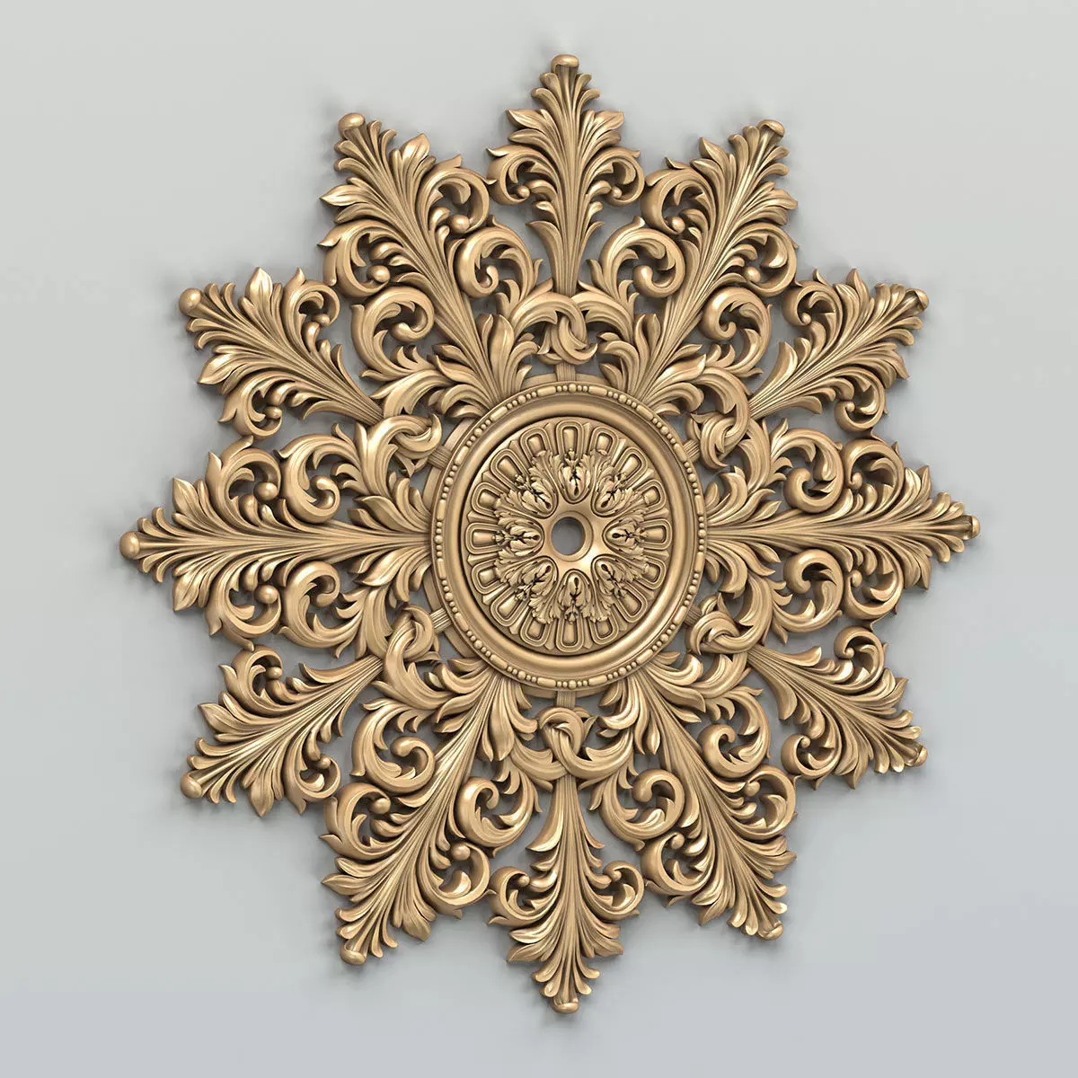 Round rosette 027 3D model_0