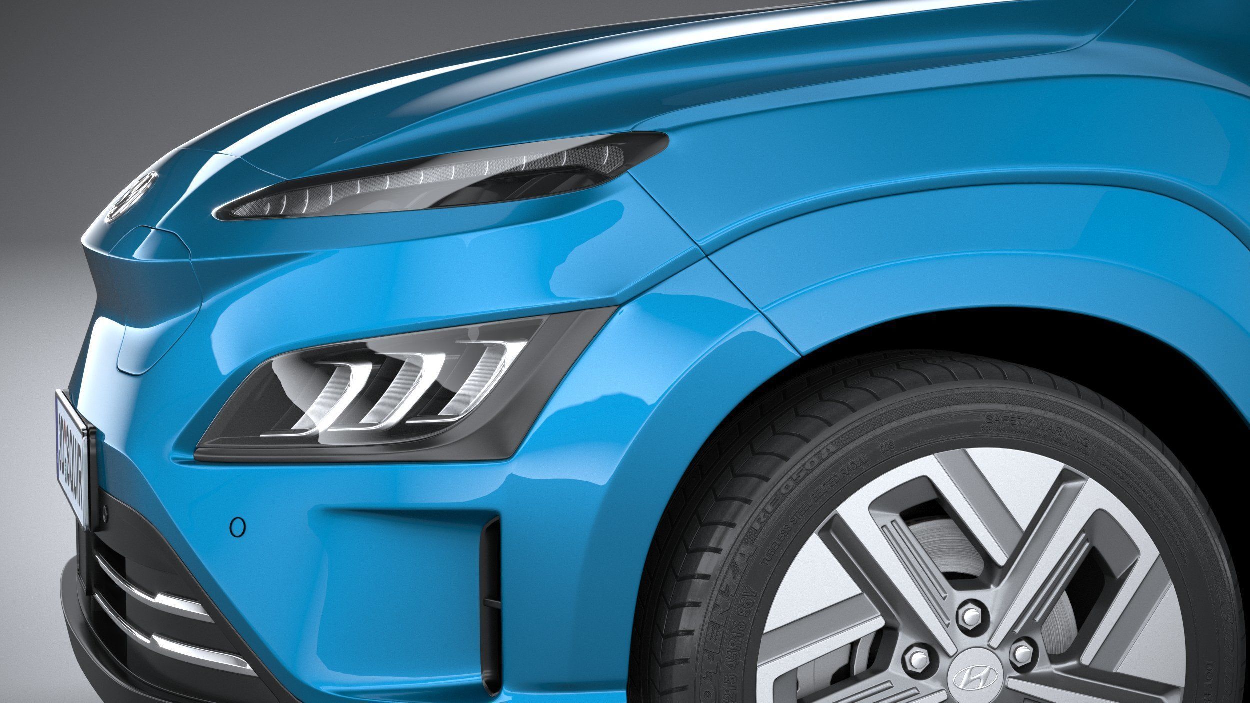 Hyundai Kona Electric 2021 3D model_3