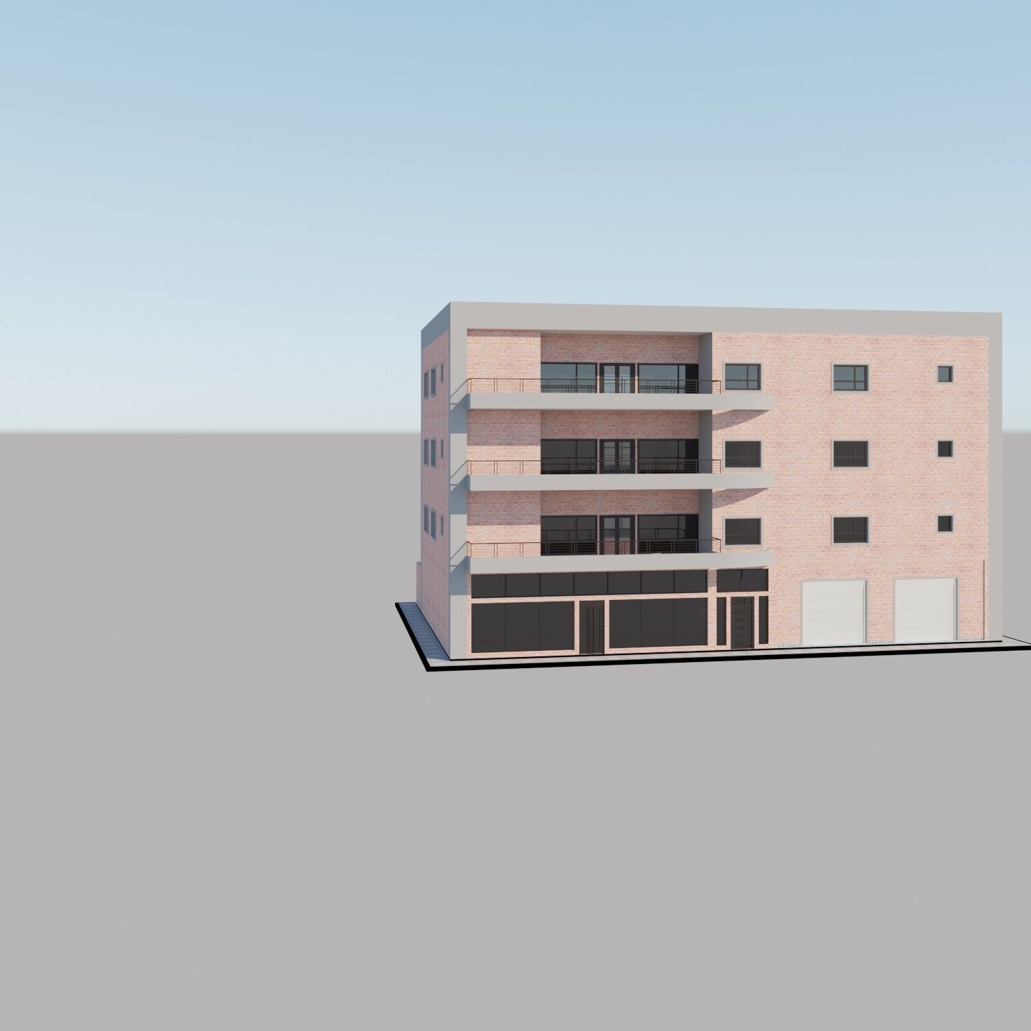 Apartment building with patio Threedee Way 336 3D model_15