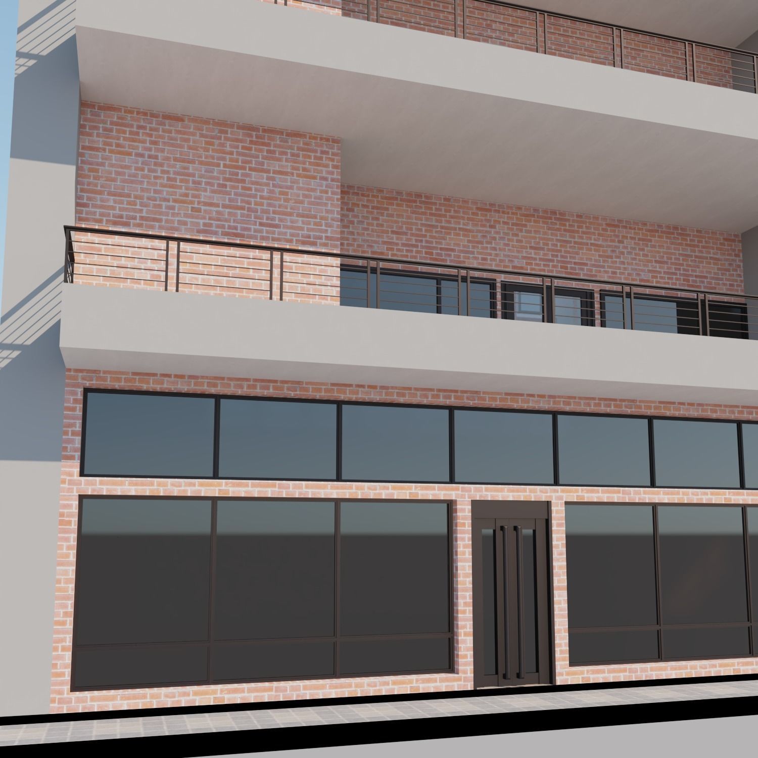 Apartment building with patio Threedee Way 336 3D model_6