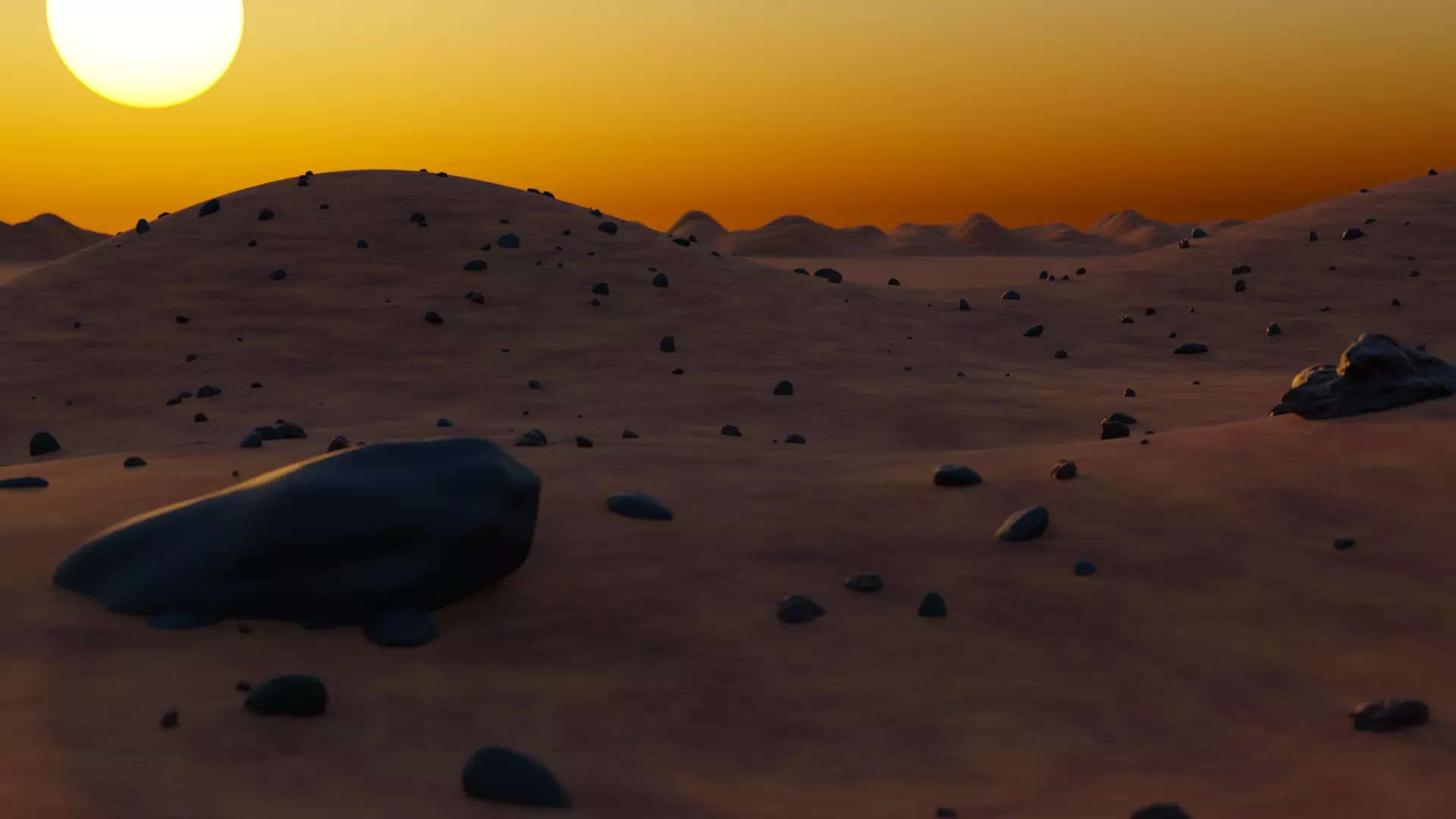 Mars landscape 3D model