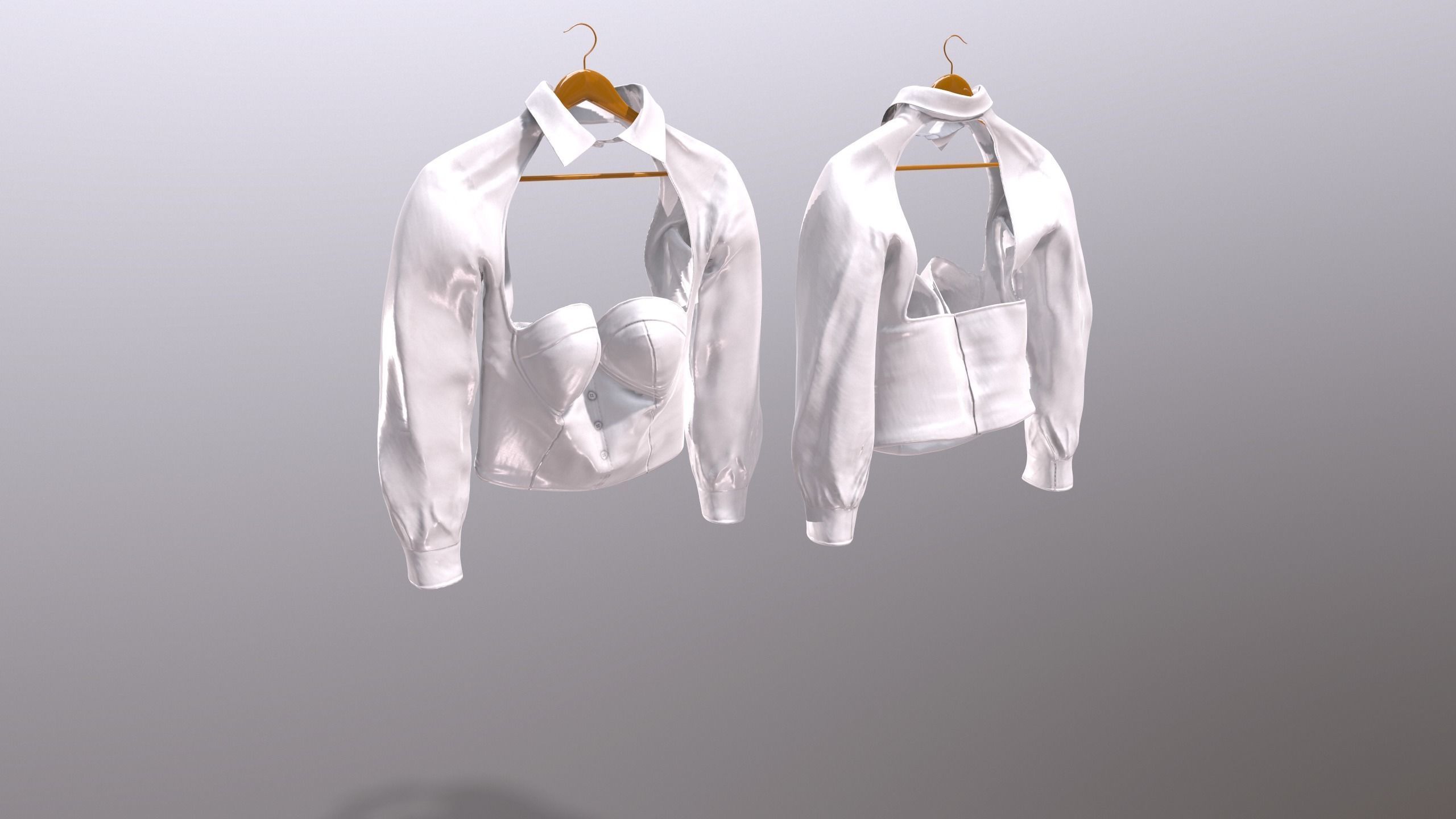 Female Clothing Low-poly 3D model_7