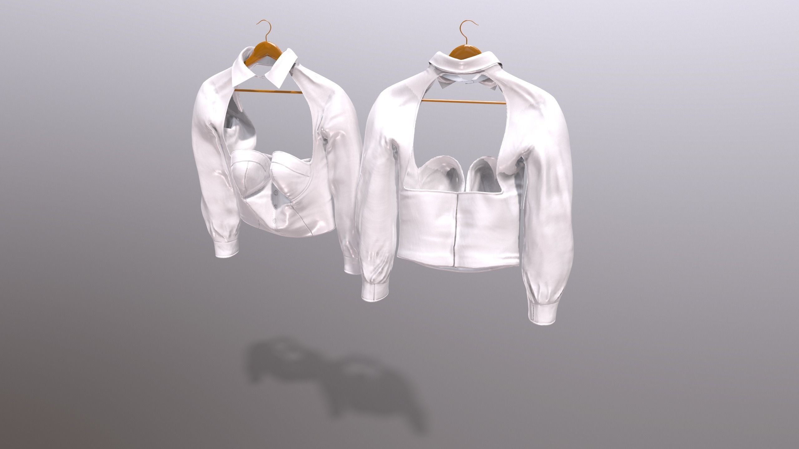 Female Clothing Low-poly 3D model_9