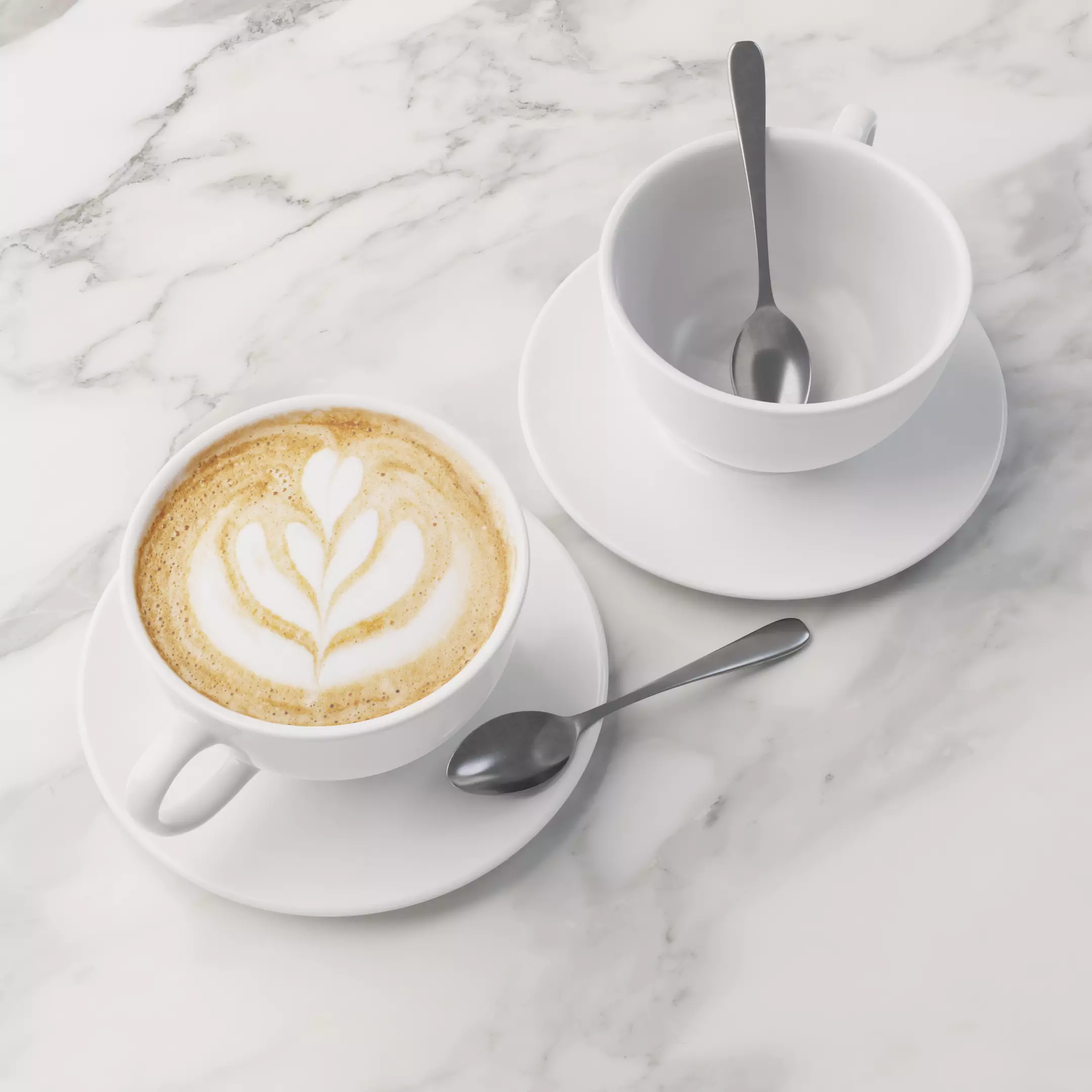 Cafe Latte Cup 3D model_0