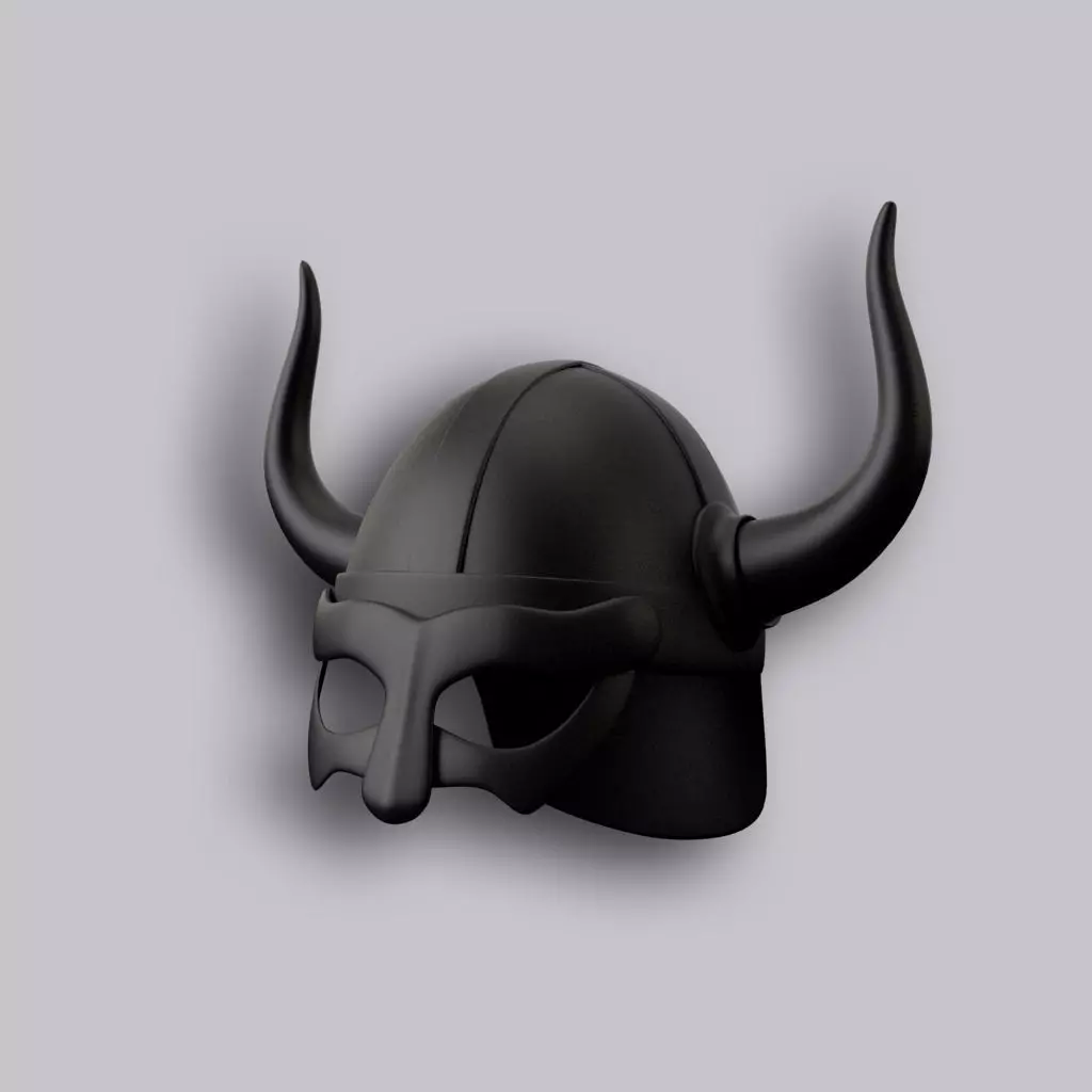 Helmet viking 3D print model_0