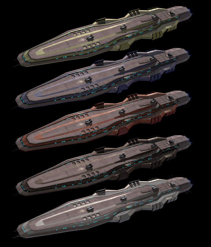 Battle Cruiser LP Low-poly 3D model_1