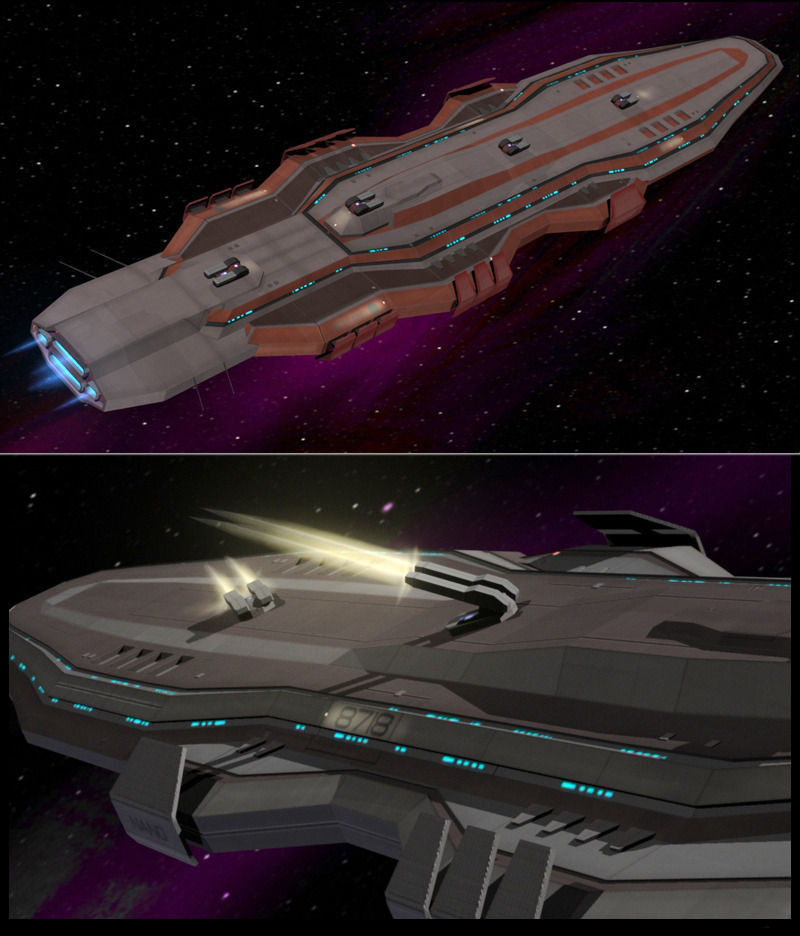 Battle Cruiser LP Low-poly 3D model_2