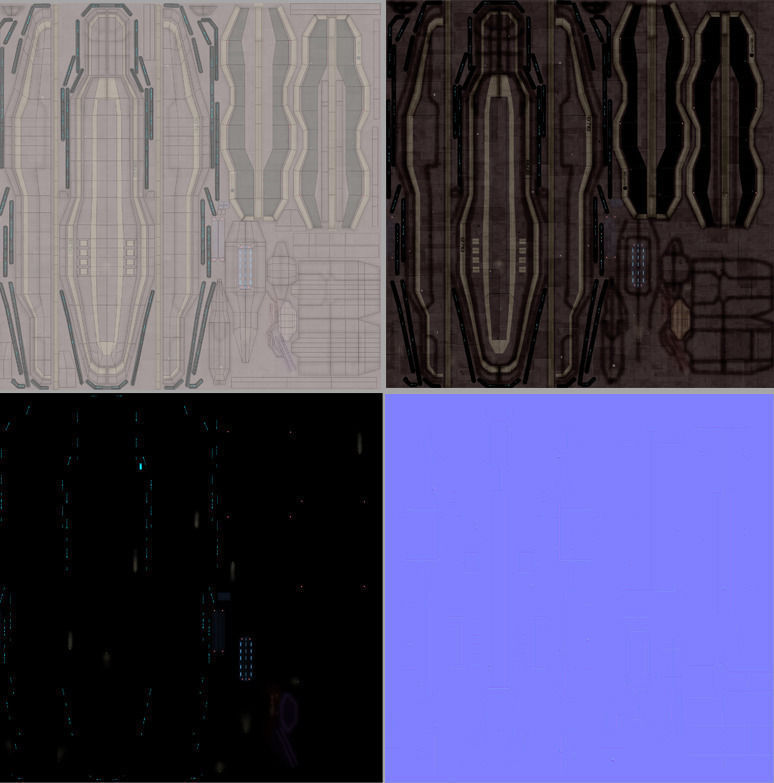 Battle Cruiser LP Low-poly 3D model_6