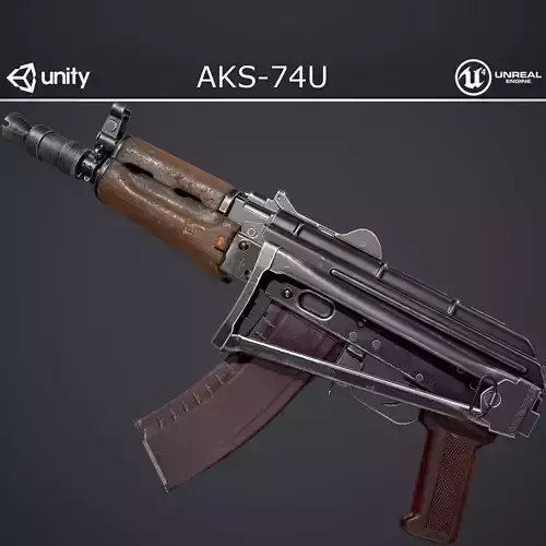 AKS-74U Low-poly 3D model