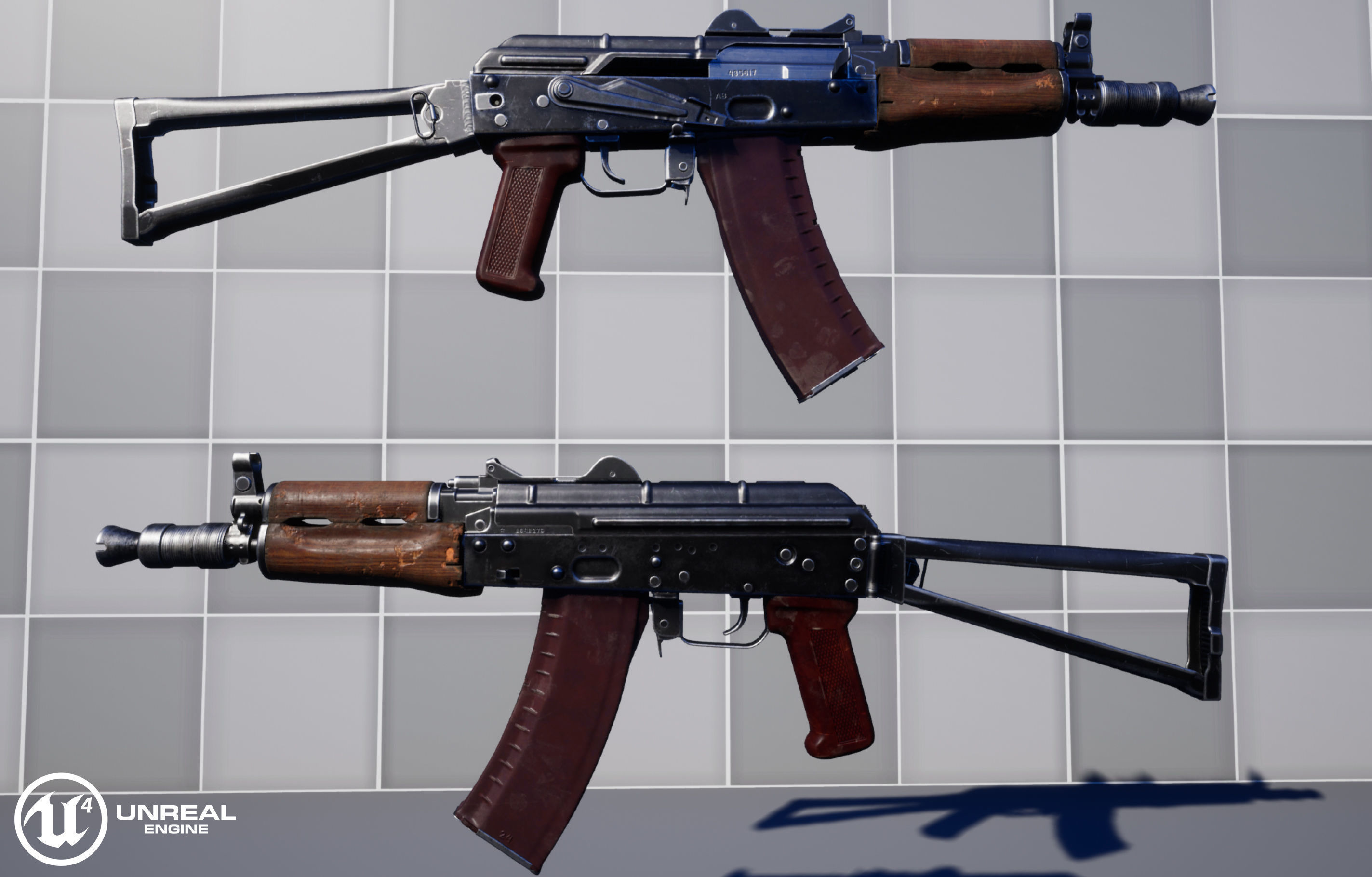 AKS-74U Low-poly 3D model_17