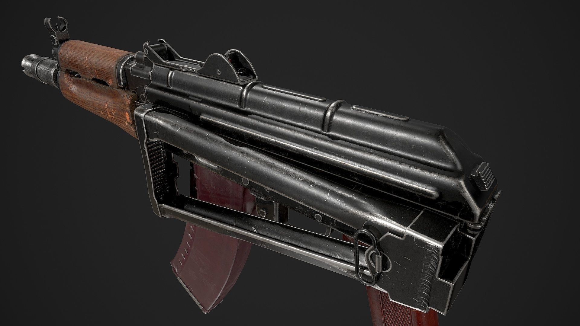 AKS-74U Low-poly 3D model_2