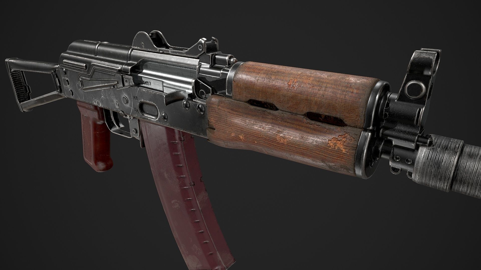 AKS-74U Low-poly 3D model_11