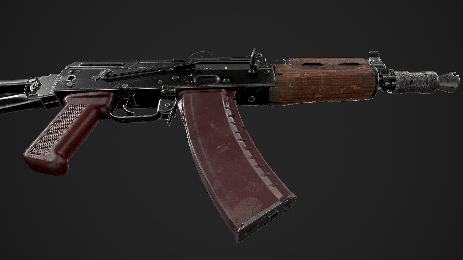 AKS-74U Low-poly 3D model_12