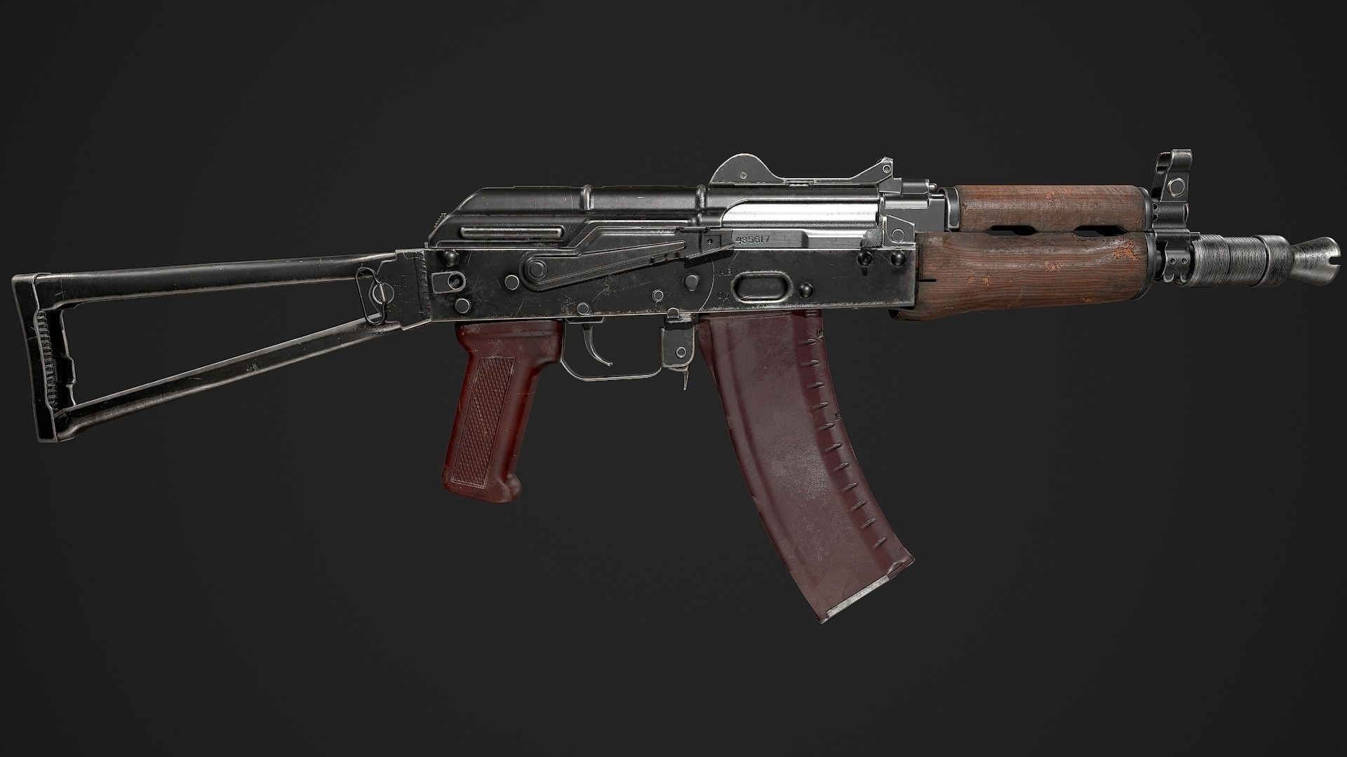 AKS-74U Low-poly 3D model_6