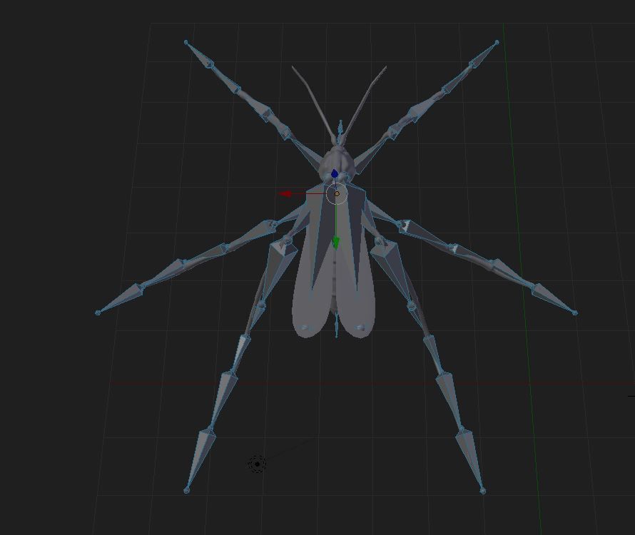 Mosquito with stripes 3D model_9