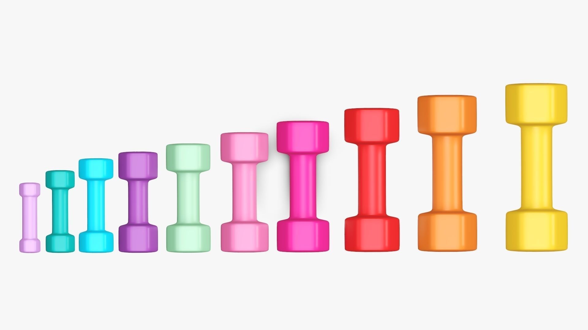 Dumbbells hexagonal 3D model_5