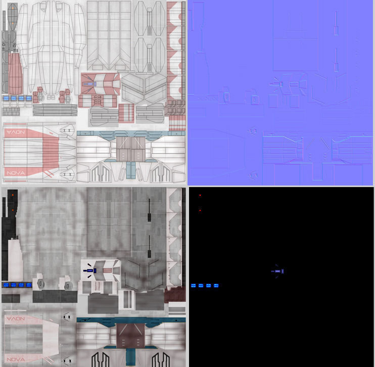 Fighter LP Low-poly 3D model_4