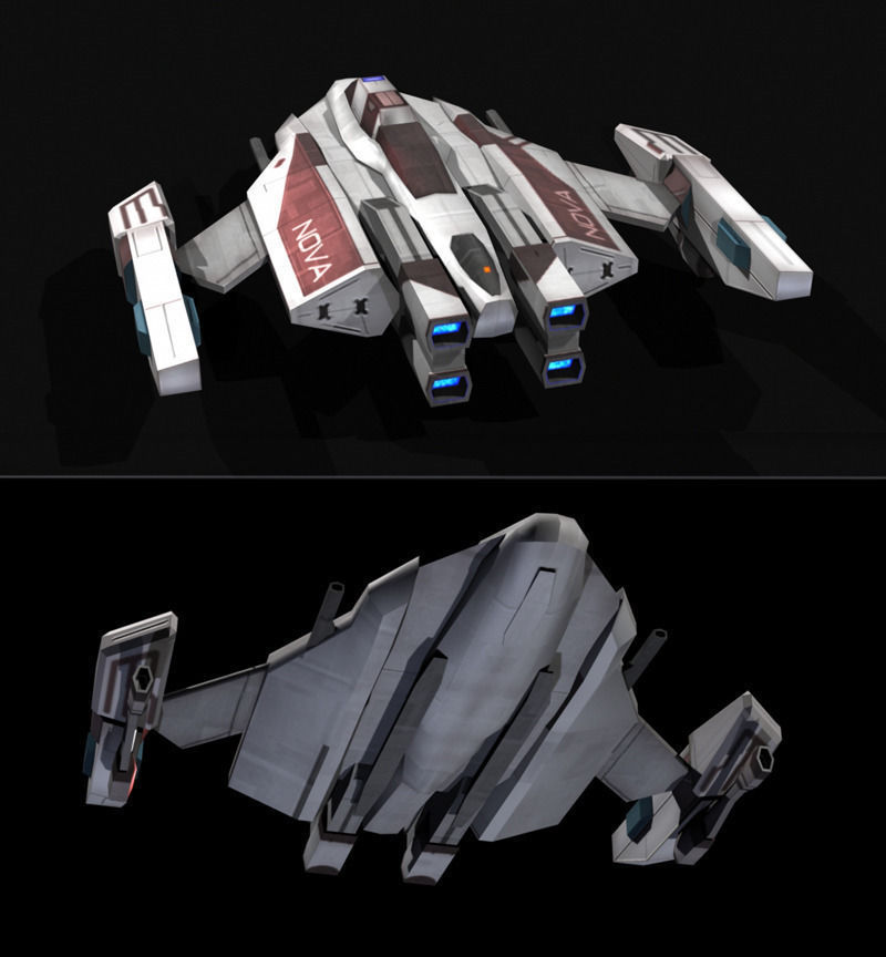 Fighter LP Low-poly 3D model_3