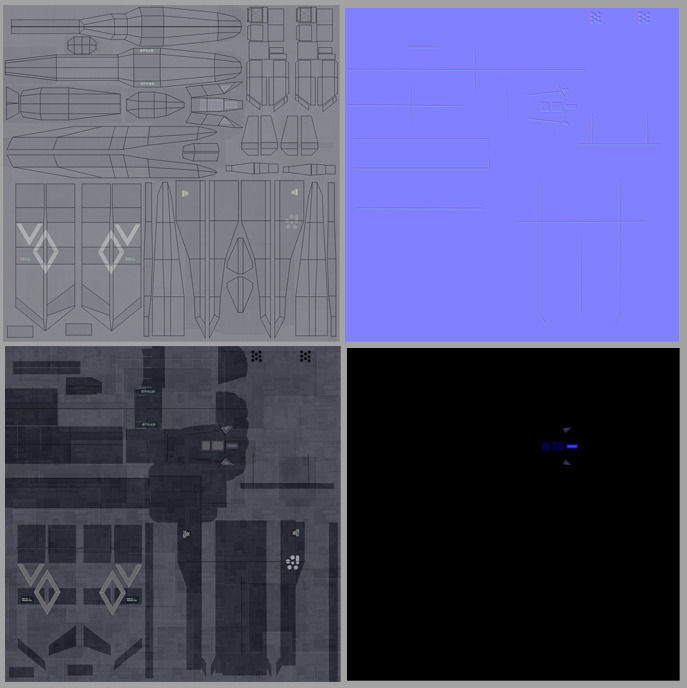 Bomber LP Low-poly 3D model_4