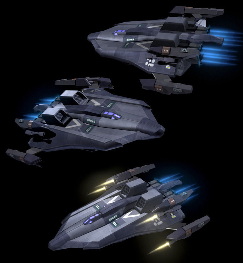 Bomber LP Low-poly 3D model_1