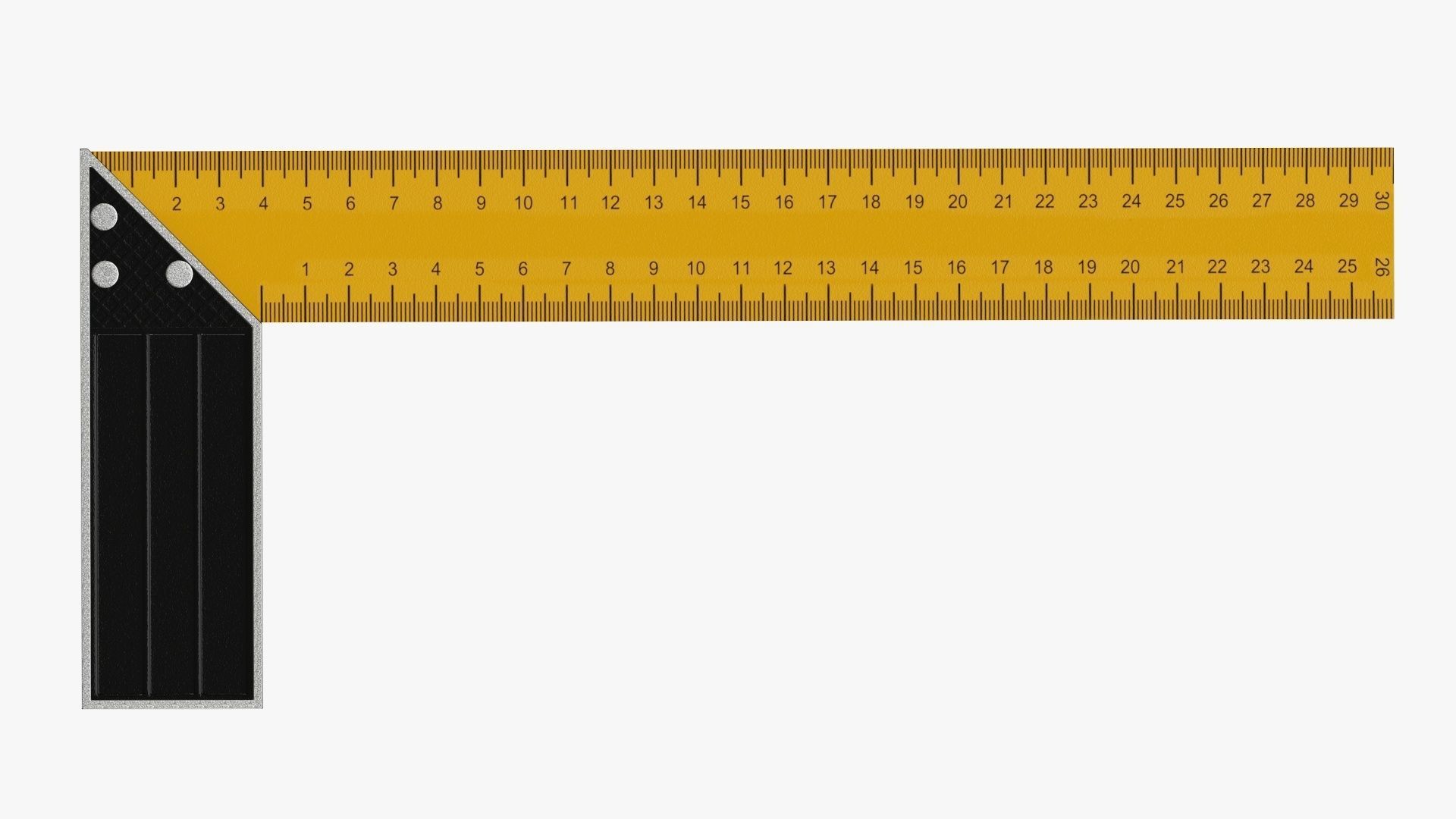 Carpenter ruler L-shape 3D model | CGTrader