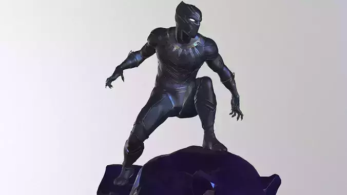 Black Panther Statue 3D Print Ready 3D print model