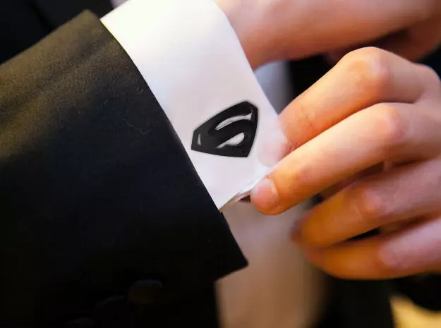 Superman Cufflinks 3D print model_0