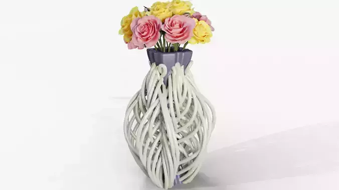 String Flower Vase