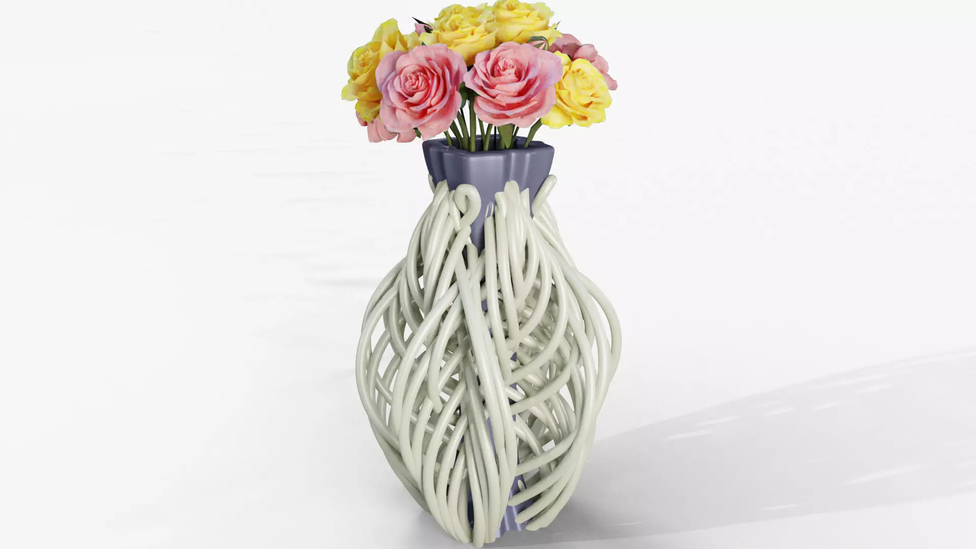 String Flower Vase 3D print model