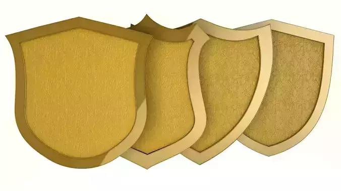 Shields golden shield 3D model