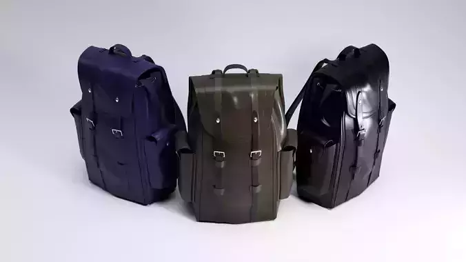 Ladies leather backpack - three different colors