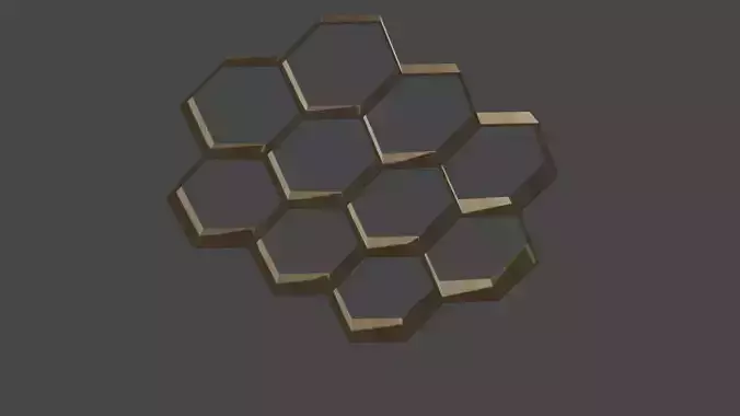 hexagonal shelf 3D model