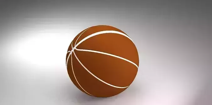 Basketball ball Low-poly 3D model