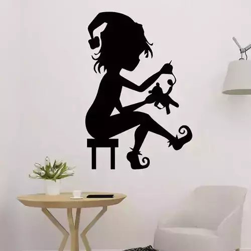 Christmas Child 2D Wall Art 3D print model