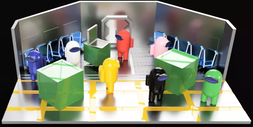 Among Us Starting Room Diorama 3D print model_0