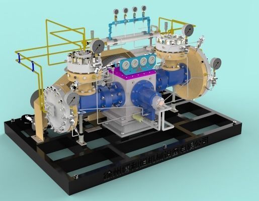 Diaphragm compressor 3D model_2