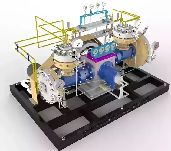 Diaphragm compressor 3D model