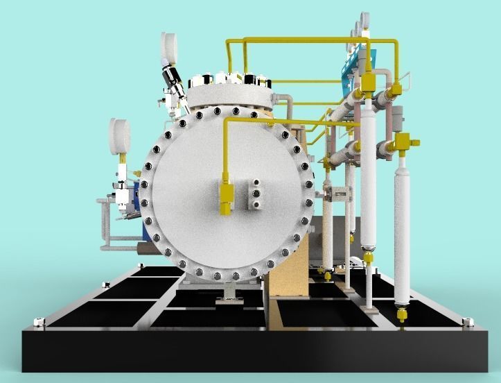 Diaphragm compressor 3D model_5