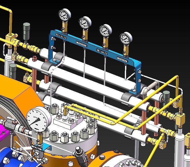 Diaphragm compressor 3D model_12