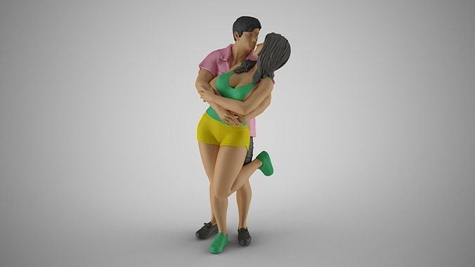 Cute Couple 3D print model