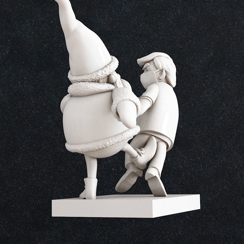 Santa Claus Tramp Christmas 3D print model_2